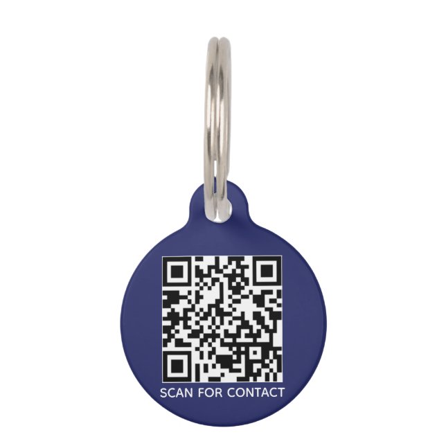 QR Code scannable kontaktlose Info Hunde Katze Mar Haustiermarke (Vorderseite)