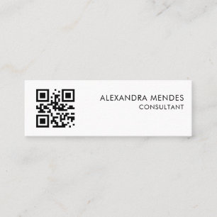 QR Code Scannable Modern Stylish Trendy Mini Visitenkarte