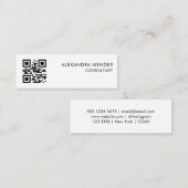 QR Code Scannable Modern Stylish Trendy Mini Visitenkarte (Vorne/Hinten)