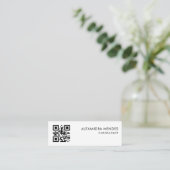 QR Code Scannable Modern Stylish Trendy Mini Visitenkarte (Stehend Vorderseite)