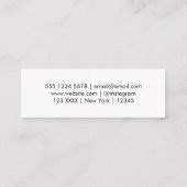 QR Code Scannable Modern Stylish Trendy Mini Visitenkarte (Rückseite)