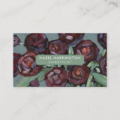 QR Code Scannable Moody Abstrakte Blume Art Visitenkarte (Vorderseite)