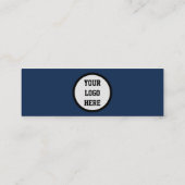 QR Code Scannable Navy Blue Mini Visitenkarte (Rückseite)