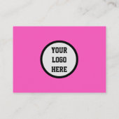 QR Code Scannable Neon Pink Visitenkarte (Rückseite)