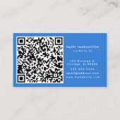 QR Code Scannable Patriotic Watercolor, 4. Juli Visitenkarte (Rückseite)