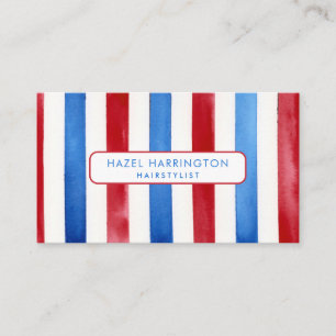 QR Code Scannable Patriotic Watercolor, 4. Juli Visitenkarte