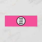 QR Code Scannable Pink Feminine Mini Visitenkarte (Rückseite)