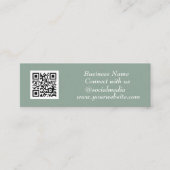 QR Code Scannable Sage Beruflich Mini Visitenkarte (Vorderseite)