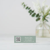 QR Code Scannable Sage Beruflich Mini Visitenkarte (Stehend Vorderseite)