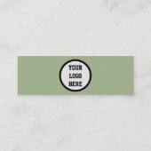 QR Code Scannable Sage Green Modern Mini Visitenkarte (Rückseite)