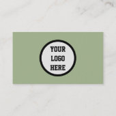 QR Code Scannable Sage Green Visitenkarte (Rückseite)