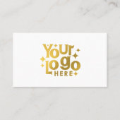 QR-Code Scannable Social Media Gold Business-Logo Visitenkarte (Rückseite)