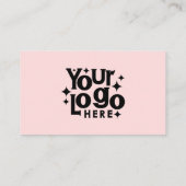 QR-Code Scannable Social Media Pink Business-Logo Visitenkarte (Rückseite)