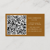 QR Code Scannable Watercolor Floral Boho Trendy Visitenkarte (Rückseite)