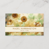 QR Code Scannable Watercolor Floral Boho Trendy Visitenkarte (Vorderseite)