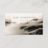 QR Code Scannable Watercolor Neutral Business Card Visitenkarte (Vorderseite)