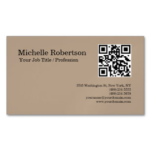 QR-Code scannbar Minimalistisch anpassbar Magnetische Visitenkarte