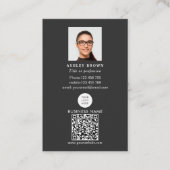 Qr-Code scannbarer Strichcode Modernes Logo Foto Visitenkarte (Vorderseite)
