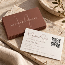 QR-Code scannbares professionelles Monogramm Moder