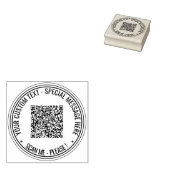 QR-Code scannen benutzerdefinierte Text-Round-Rubb Gummistempel (Stempel)