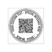 QR-Code scannen benutzerdefinierte Text-Round-Rubb Gummistempel (Prägung)