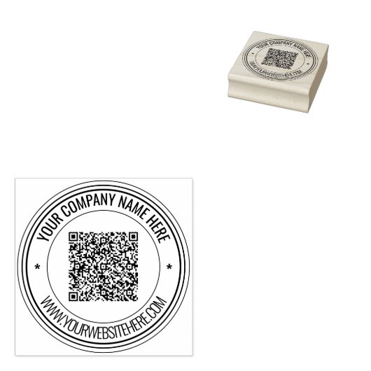 QR-Code scannen benutzerdefinierte Text-Round-Rubb Gummistempel (Stempel)
