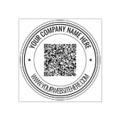 QR-Code scannen benutzerdefinierte Text-Round-Rubb Gummistempel (Prägung)