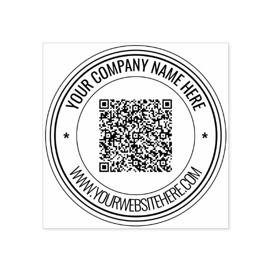 QR-Code scannen benutzerdefinierte Text-Round-Rubb Gummistempel (Prägung)