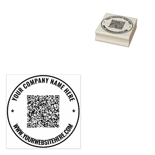 QR-Code scannen benutzerdefinierte Text-Round-Rubb Gummistempel (Stempel)