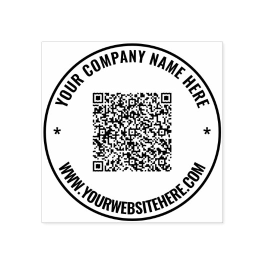 QR-Code scannen benutzerdefinierte Text-Round-Rubb Gummistempel (Prägung)