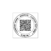QR-Code scannen benutzerdefinierte Text-Round-Rubb Gummistempel (Prägung)