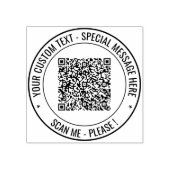 QR-Code scannen benutzerdefinierte Text-Round-Rubb Gummistempel (Prägung)