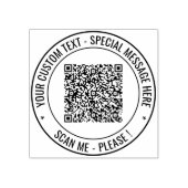 QR-Code scannen benutzerdefinierte Text-Round-Rubb Gummistempel (Prägung)