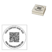 QR-Code scannen benutzerdefinierte Text-Round-Rubb Gummistempel (Stempel)