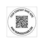 QR-Code scannen benutzerdefinierte Text-Round-Rubb Gummistempel (Prägung)