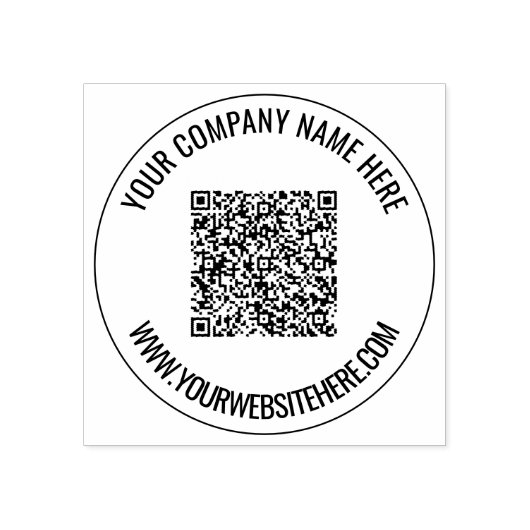 QR-Code scannen benutzerdefinierte Text-Round-Rubb Gummistempel (Prägung)