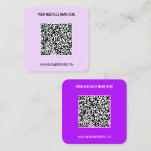 QR Code Scannen benutzerdefinierter Text- und Farb Quadratische Visitenkarte