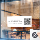 QR-Code scannen Modern Einfach Geschäftlich Fensteraufkleber (Café-Fenster)