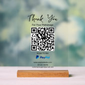 QR-Code scannen | PayPal-Zahlung Acrylschild (Neutral)