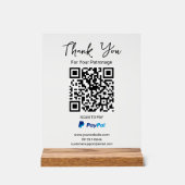 QR-Code scannen | PayPal-Zahlung Acrylschild (Vorderseite)