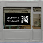 QR-Code | Scannen Sie mich Moderne, stilvolle Blac Fensteraufkleber
