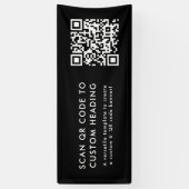 QR-Code | Scannen Sie mich Moderne stilvolle Black Banner (Vertikal)