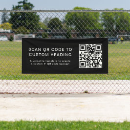 QR-Code | Scannen Sie mir Business Grau 6' Outdoor Banner