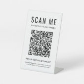 QR-Code scannen Sockelschild (Vorderseite)