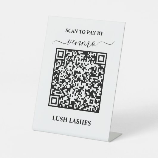 QR-Code scannen, um Scannable Acrylzeichen zu beza Sockelschild (Vorderseite)