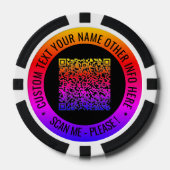 QR-Code scannen und Poker-Chips nach Maß anpassen Pokerchips (Vorderseite)