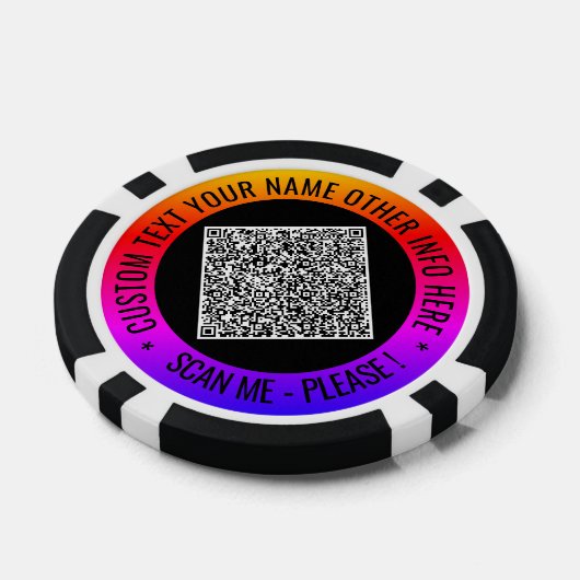 QR-Code scannen und Poker-Chips nach Maß anpassen Pokerchips (Einzeln)