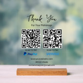 QR-Code scannen | Venmo Paypal Payment Acrylschild (Neutral)