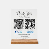 QR-Code scannen | Venmo Paypal Payment Acrylschild (Vorderseite)