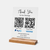 QR-Code scannen | Venmo Paypal Payment Acrylschild (Winkel)